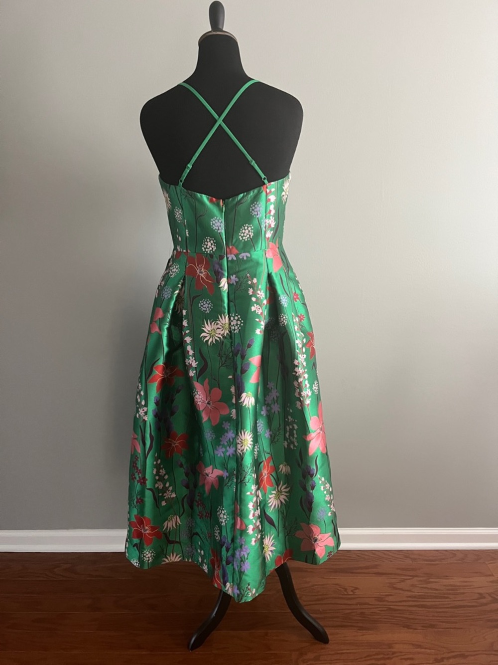 Eliza J Emerald Green Floral Midi Dress - Picture 4 of 5